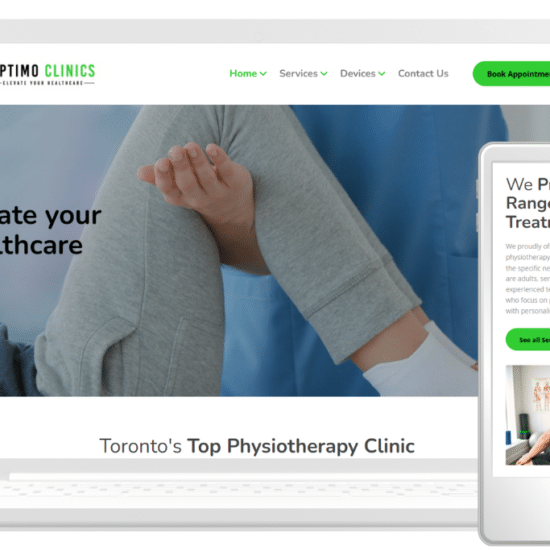 optimo clinics responsive website design
